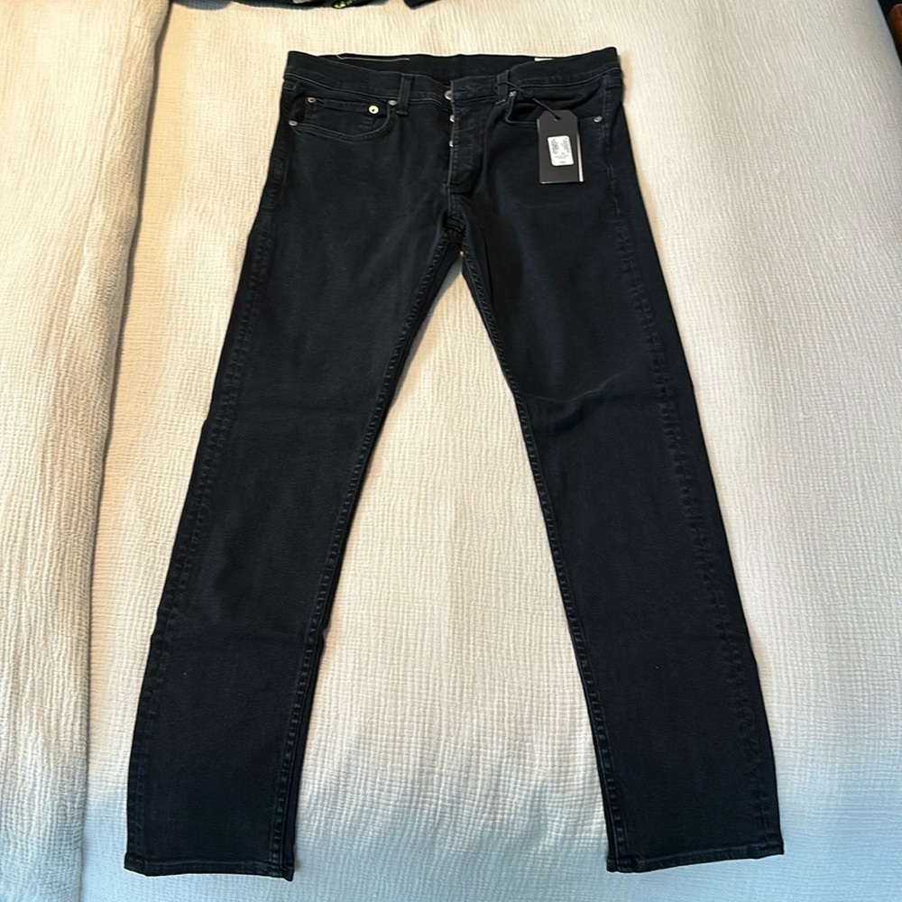 Rag & Bone fit 1 Extra Slim Black jeans- Black Bruin.
